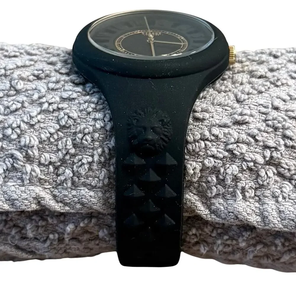 Versace Versus Fire Island Watch Silicone Stainless Steel Analog Women's Black